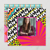 マクシマリスト誕生日写真パターカラフルン サンキューカード (正面/裏面)