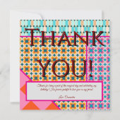 マクシマリスト誕生日写真パターカラフルン サンキューカード (裏面)