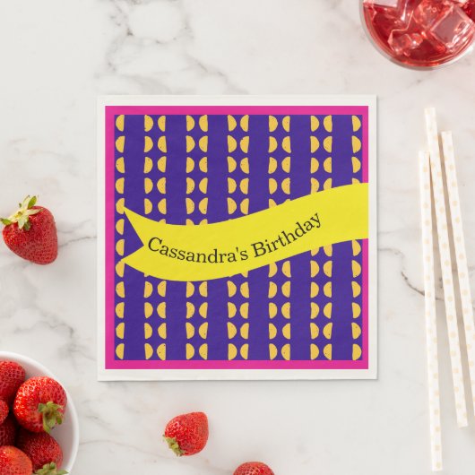 マクシマリスト誕生日繰り返しパタカラフルーン スタンダードランチョンナプキン (インサイチュ)