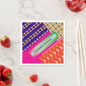 マクシマリスト誕生日繰り返しパターカラフルン スタンダードカクテルナプキン (インサイチュ)