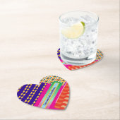 マクシマリスト誕生日繰り返しパターカラフルン ペーパーコースター (インサイチュ)