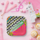 マクシマリスト誕生日繰り返しパターカラフルン ペーパープレート (パーティー)