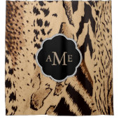 マクシマリスト90sアニマルプリント- パーソナライズされた シャワーカーテン (正面)