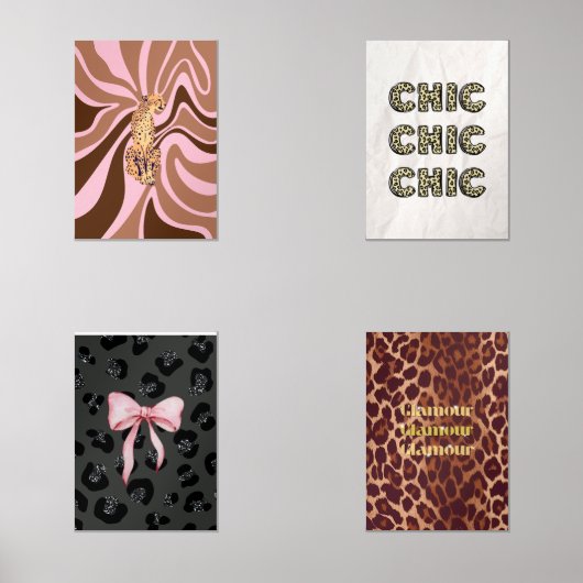 マクシマリストLeopard Print Wall Art - 4 – ピースはっきりした & (正面)