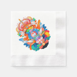 マクシマリズム誕生日デコール 縁ありカクテルナプキン