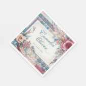 マクシマ結婚リストのヴィンテージフローラ装飾 スタンダードランチョンナプキン (角)