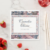 マクシマ結婚リストのヴィンテージフローラ装飾 スタンダードランチョンナプキン (インサイチュ)