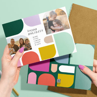 マクシミカラフルリストフラットホリデーカード シーズンカード