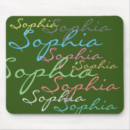 マクシミモダンリスト名前をカスタムするユニークタイポグラフィ マウスパッド