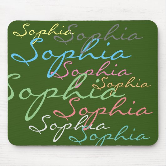 マクシミモダンリスト名前をカスタムするユニークタイポグラフィ マウスパッド (正面)