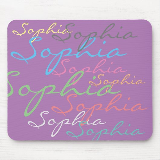 マクシミモダンリスト名前をカスタムするユニークタイポグラフィ マウスパッド (正面)