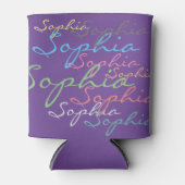 マクシミモダンリスト名前をカスタムするユニークタイポグラフィ 缶クーラー (正面)