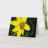 マクシミリアサンフラワーフローラパーソナライズされた誕生日 カード (正面)