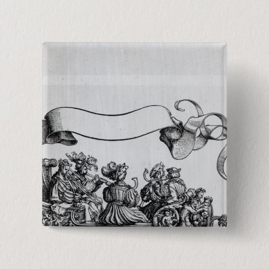 マクシミリアンの勝利の行列からの場面 缶バッジ (正面)