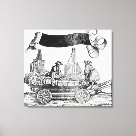 マクシミリアンの勝利の行列の場面 キャンバスプリント (正面)