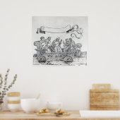 マクシミリアンの勝利の行列の場面 ポスター (キッチン)