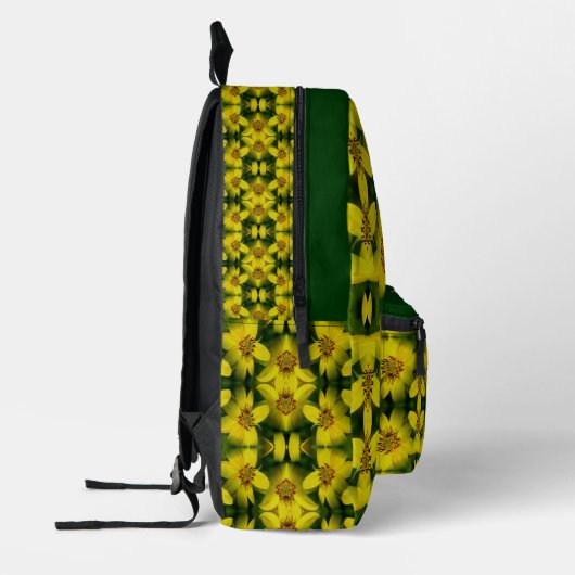 マクシミリアンサンフラワーパーソナライズされた抽象芸術 プリントバックパック (左)