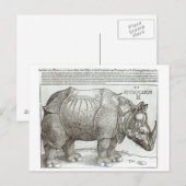 マクシミリアン1世（1459-1519）に贈られたサイの絵 ポストカード (正面/裏面)