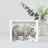 マクシミリアン1世（1459-1519）に贈られたサイの絵 ポストカード (スタンド正面)