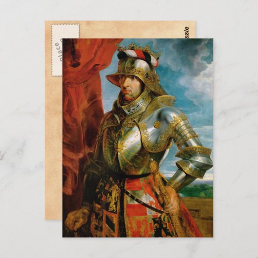 マクシミリアン1聖ローマ皇帝ルベンスのポートレート ポストカード (正面/裏面)