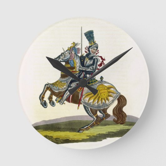 マクシミリアンIのドイツおよび神聖なローマのEmperの王 ラウンド壁時計 (正面)