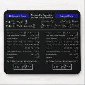 マクスウェルの方程式と波動方程式マウスマット マウスパッド (正面)