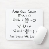 マクスウェルの方程式と神は光があると言った マウスパッド (マウス)
