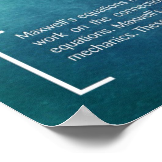 マクスウェルの方程式 – 数学ポスター ポスター (角)