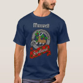 マクスウェルクランバッジとタータン Tシャツ (正面)