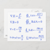 マクスウェル物理方程式 ポストカード (正面/裏面)