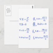 マクスウェル物理方程式 ポストカード (正面/裏面)