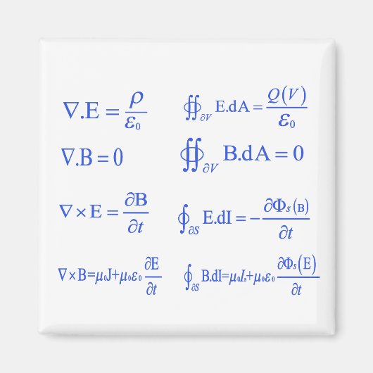 マクスウェル物理方程式 マグネット (正面)