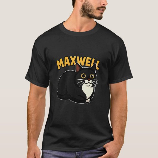 マクスウェル 回転 猫 ミーム Tシャツ (正面)