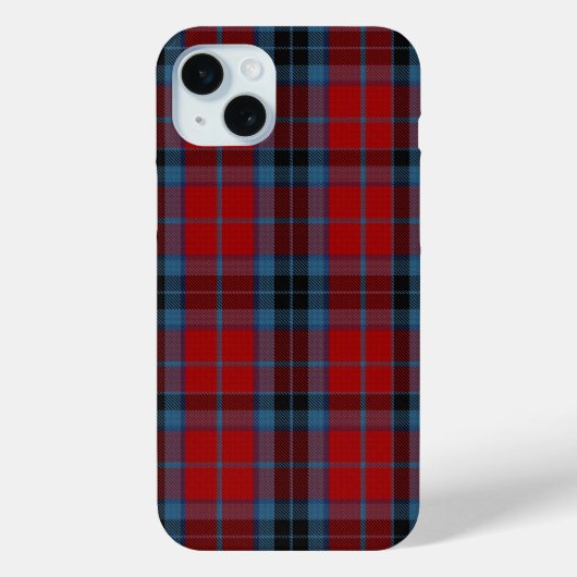 マクタヴィッシュ タータン 赤と青のチェック柄 Case-Mate iPhoneケース (裏面)