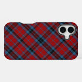 マクタヴィッシュ タータン 赤と青のチェック柄 iPhoneケース (裏面横)