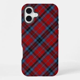 マクタヴィッシュ タータン 赤と青のチェック柄 iPhone 16 PLUSケース