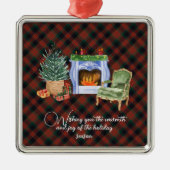 マクダフ狩りモダンオリジナルスコットランドタータンチェック メタルオーナメント (正面)