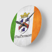 マクダーモットアイルランド ラウンド壁時計 (傾斜)
