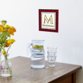 マクドゥガルタータンチェックプレイドモノグラムフォイルプリント 箔ポスター (レイダウン (キッチン))