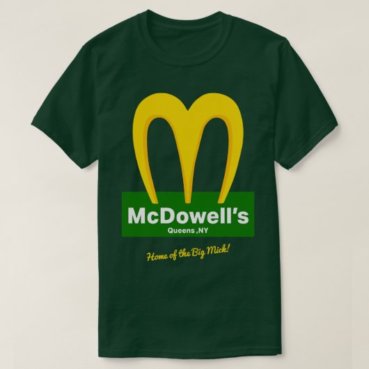 マクドウェルズレストラン Tシャツ (デザイン正面)