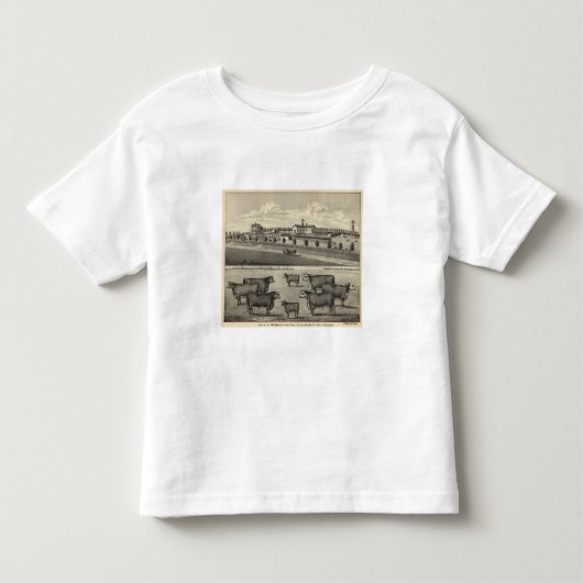 マクドナルドの農場、ネブラスカ トドラーTシャツ (正面)
