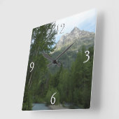 マクドナルドクリークアットグレイシャナショナルパーク スクエア壁時計 (傾斜)