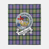 マクドナルド古代マクドナルドのドナルドクランドバッジ フリースブランケット (正面)