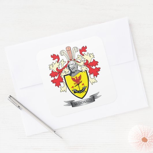 マクドナルド家紋コートオブアームズ スクエアシール (封筒)
