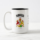 マクドナルド家紋、翻訳と意味 ツートーンマグカップ (左)