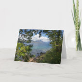 マクドナルド湖の森のフレーム越しの景色 カード (正面)