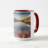 マクドナルド湖の氷河の反射 マグカップ (正面右)