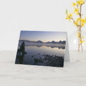 マクドナルド湖アットサンライズI カード (黄色い花)