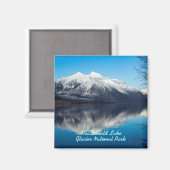 マクドナルド湖氷河ナショナルパークマグネット マグネット (正面/裏面)