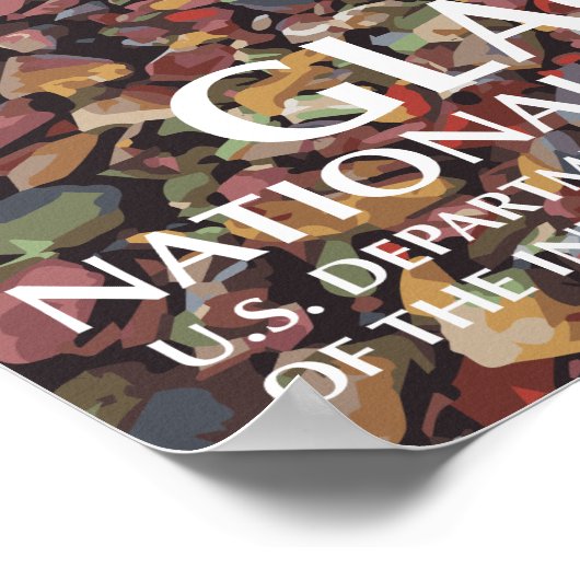 マクドナルド湖氷河国立公園旅行ポスター ポスター (角)